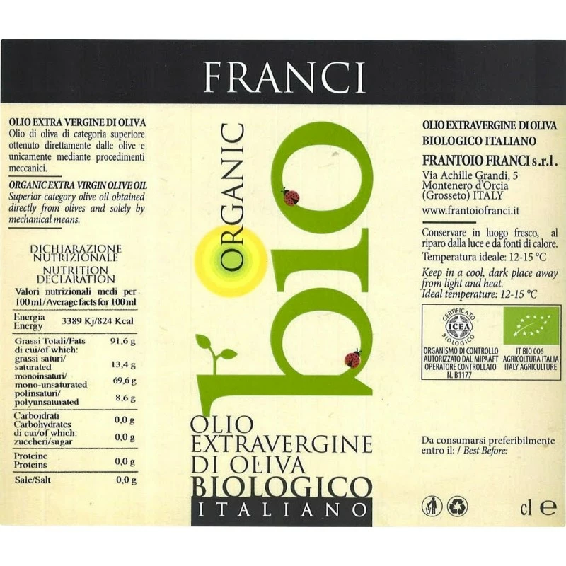 FranciExtra Virgin Olive Oil Bio 500ml 2 FranciExtra Virgin Olive Oil Bio 500ml - Image 2