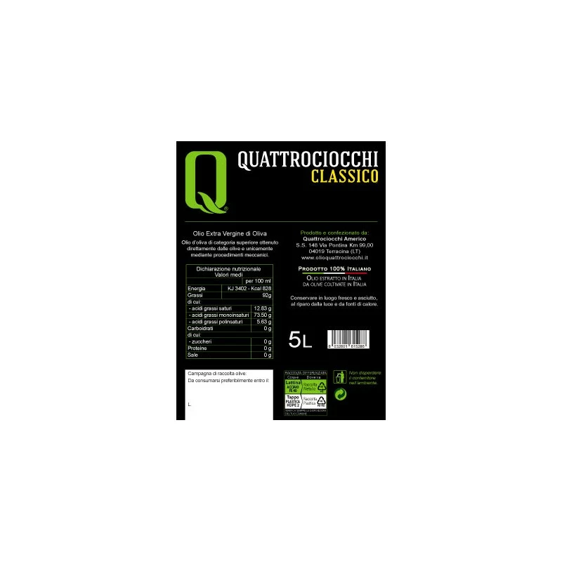 QuattrociocchiExtra Virgin Olive Oil Classico Can 5l 2 QuattrociocchiExtra Virgin Olive Oil Classico Can 5l - Image 2