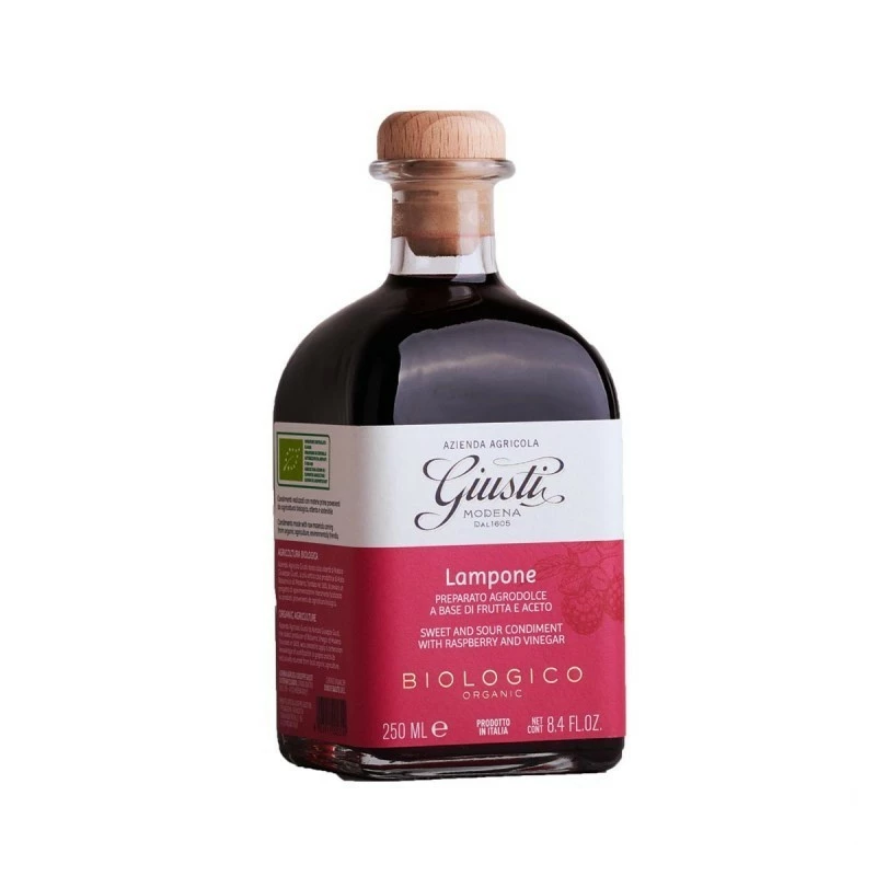 GiustiOrganic Condiment With Raspberry And Vinegar 250ml 1 GiustiOrganic Condiment With Raspberry And Vinegar 250ml